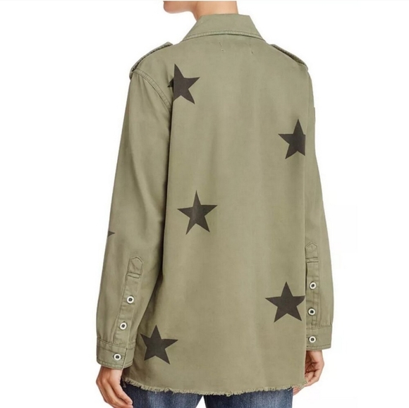 Anthropologie Pistola Camo Royal Honor Utility Military Star Shacket Jacket NWOT - Picture 3 of 16